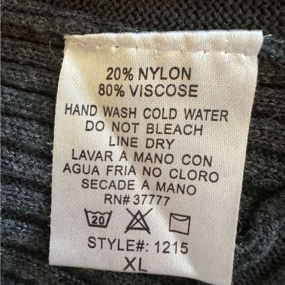 Women’s Dark Gray Open Front Cardigan Duster Sweater Open Front Size XL - Picture 10 of 12